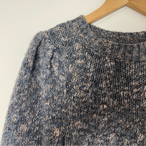 [Madewell] Women's Gray Speckled Pink Pullover Sweater Wool Blend - Picture 3 of 8